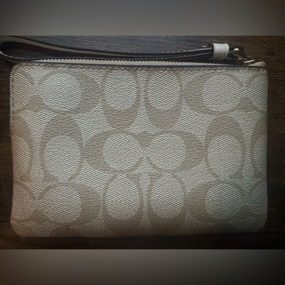 Coach Tan and Cream Wristlet - Picture 3 of 6